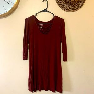 Maurices Tunic- 24/7 Wine color